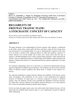 reliability of freeway traffic flow: a stochastic concept of capacity
