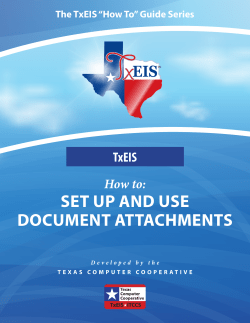 TxEIS - Set Up and Use Document Attachments
