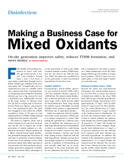 Making a Business Case for Mixed Oxidants