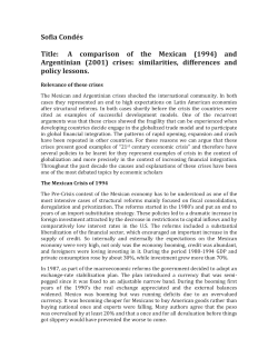 A comparison of the Mexican (1994) and Argentinian (2001) crises