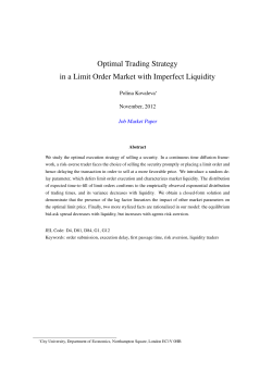 Optimal Trading Strategy in a Limit Order Market