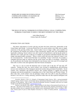 the role of social workers in international legal cooperation