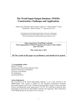 The World Input-Output Database (WIOD)