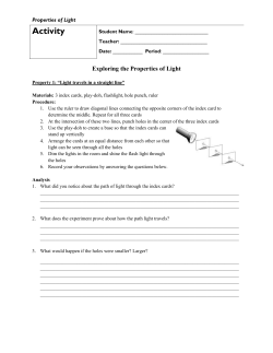 Exploring the Properties of Light
