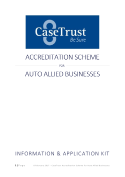 CaseTrust Criteria for Auto Allied Businesses