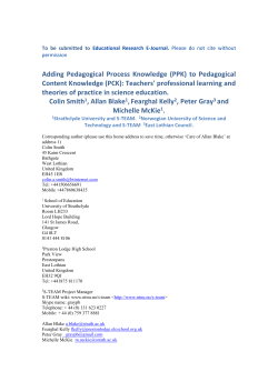 (PPK) to Pedagogical Content Knowledge (PCK)