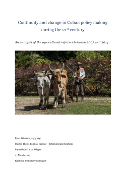 Cuba`s changing agricultural policy