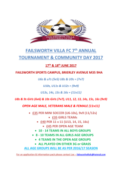 failsworth villa fc 2017 annual tournament