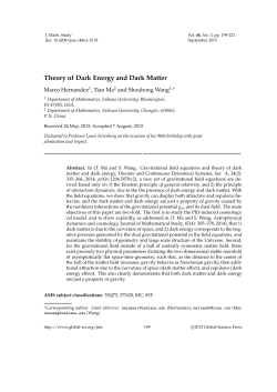 Theory of Dark Energy and Dark Matter