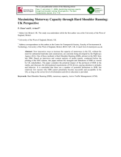 Maximizing Motorway Capacity through Hard Shoulder Running