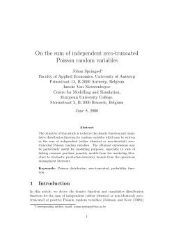 On the sum of independent zero-truncated Poisson random