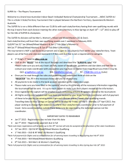 SUPER 4s &ndash; The Players Tournament Welcome to a brand new