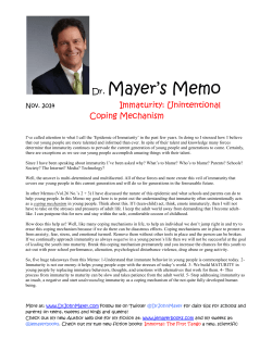 Mayer`s Memo-27-4-Immaturity-Coping Mechanism