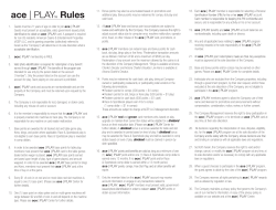 ace | PLAY Rules