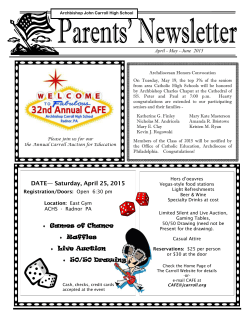 DATE&mdash; Saturday, April 25, 2015 Games of Chance Raffles Live