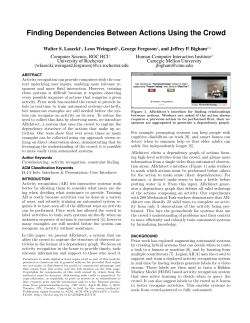 Finding Dependencies Between Actions Using the