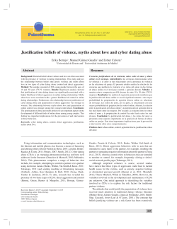 Justification beliefs of violence, myths about love and