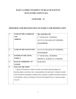 Ms. SAUMYA.M - Rajiv Gandhi University of Health Sciences