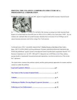 proving the unlawful corporate structure of a