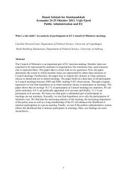 (2009): &ldquo;Most Common When Least Important: Deliberation in the
