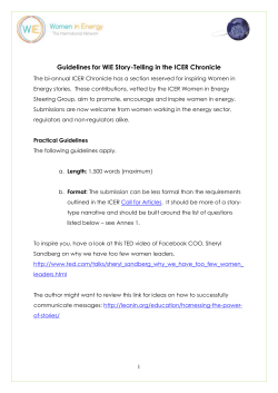 WIE Story Guidelines - International Confederation of Energy