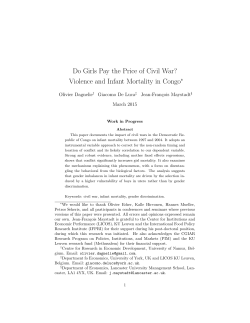 Do Girls Pay the Price of Civil War? Violence and Infant Mortality in