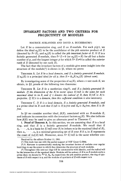 invariant factors and two criteria for projectivtty of modules