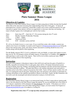 Pinto Summer League - Wilmette Baseball Association