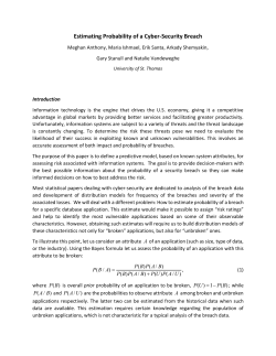 Estimating Probability of a Cyber-Security Breach