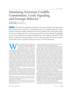 Simulating Terrorism: Credible Commitment, Costly Signaling, and