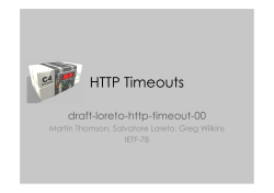 HTTP Timeouts