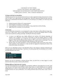 UNIVERSITY OF WEST INDIES FACULTY OF SCIENCE AND