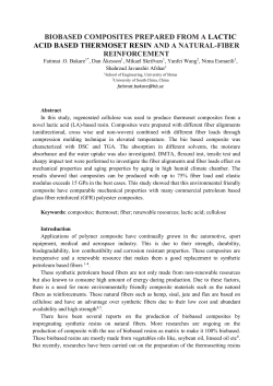 Biobased Composites Prepared From a Lactic Acid