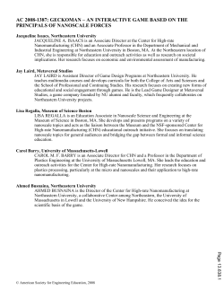 Geckoman &ndash; An Interactive Game Based On The Principals Of