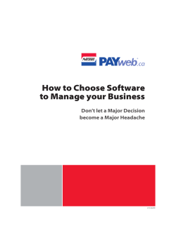 How to Choose Software to Manage your Business