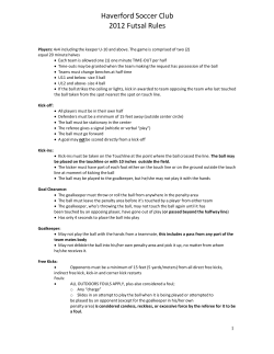 (Futsal) Rules - Haverford Soccer Club