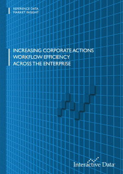 increasing corporate actions workflow efficiency across the enterprise