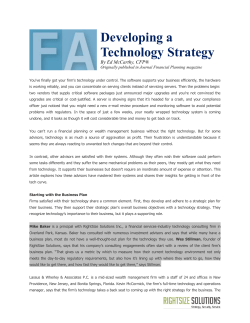 Developing a Technology Strategy