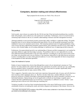 Decision support for patient care