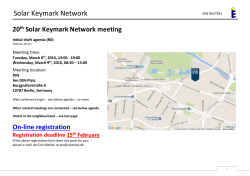 SKN Agenda M14 - European Solar Thermal Industry Federation