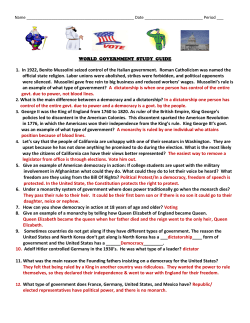 Study Guide 3 Govt. Final Answer Copy
