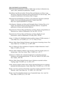 list of publications resulting directly from the project for the period 1/1