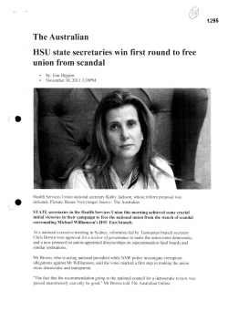 The Australian HSU state secretaries win first round to free union