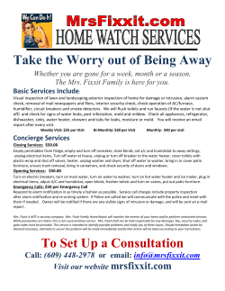 Take the Worry out of Being Away To Set Up a