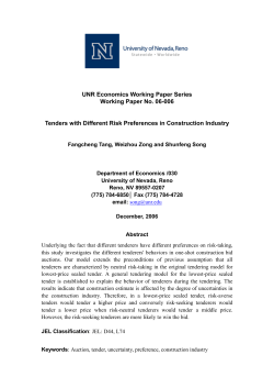 Tenders with Different Risk Preferences in Construction Industry