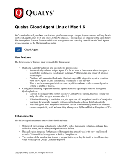 Qualys Cloud Agent Linux / Mac 1.6