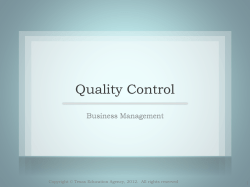 Quality Control