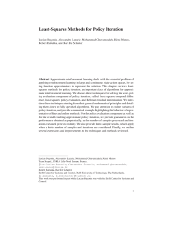 Least-Squares Methods for Policy Iteration
