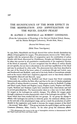 THE SIGNIFICANCE OF THE BOHR EFFECT IN THE RESPIRATION