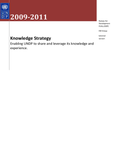 Knowledge Strategy - Africa Adaptation Programme